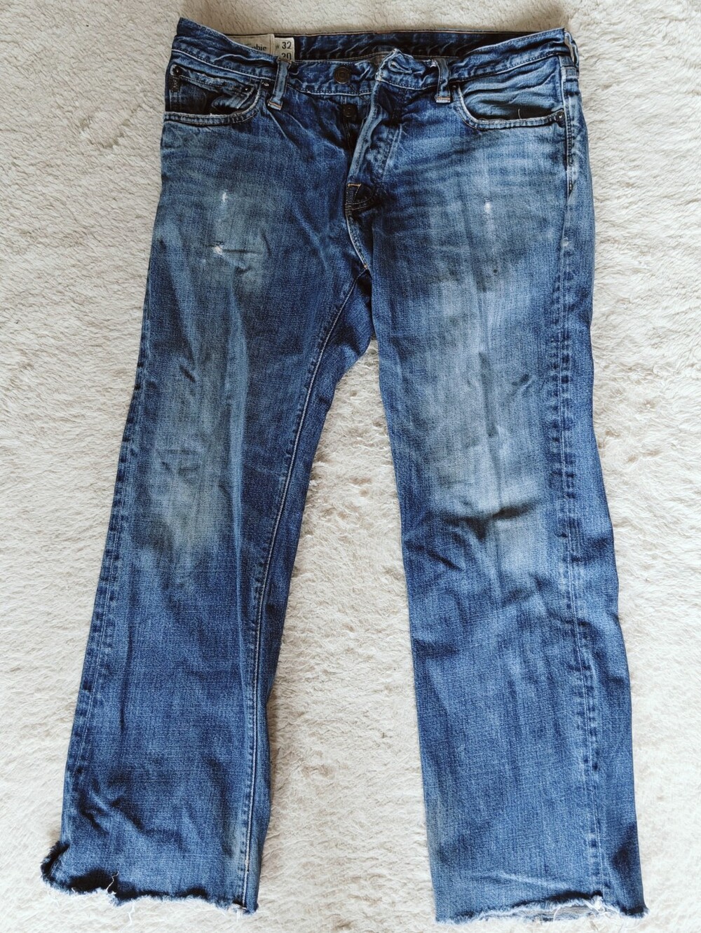 Abercrombie Fitch 90s Slouchy Wide Leg Distressed Jeans Size 32 Cotton Baggy